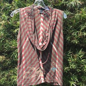 Diesel Tee with draped neckline